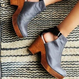 Free People Amber Archer Leather Clogs